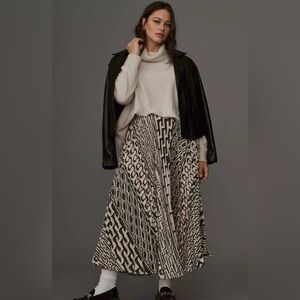 Plus Size | Anthropologie The Isobel Pleated Skirt by Maeve